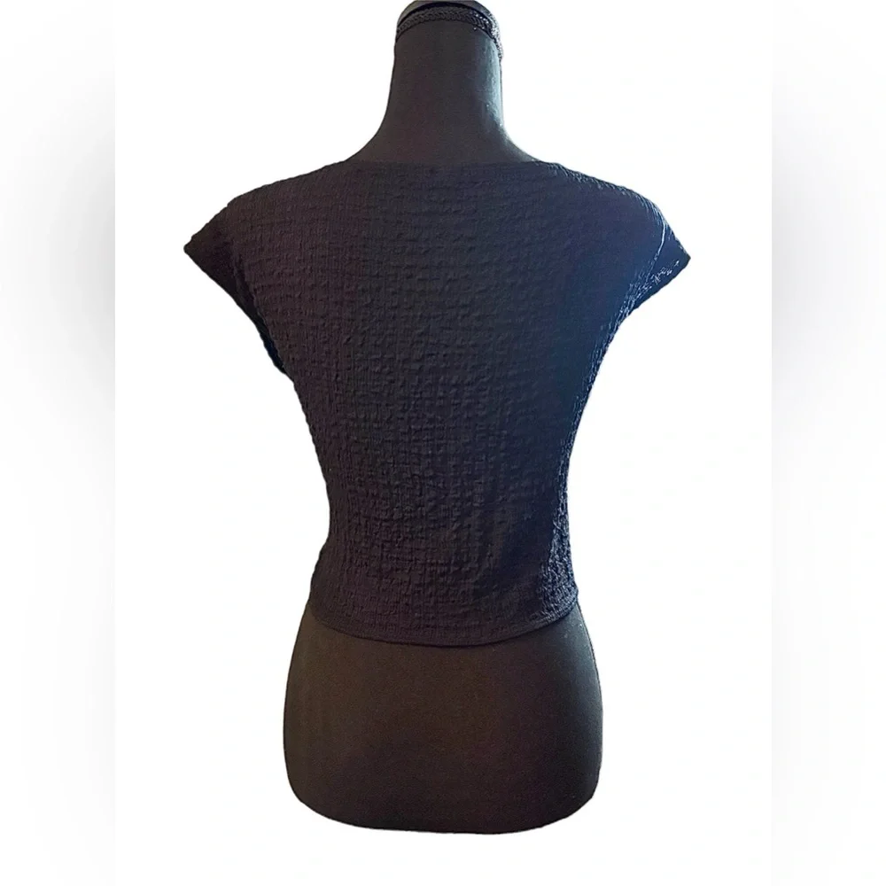 🐰 Free People Zoe Crop Top (EUC; Black; Sz Large)